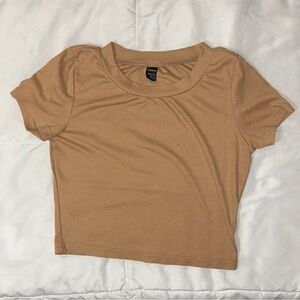Camel/Tan Ribbed Crop Top